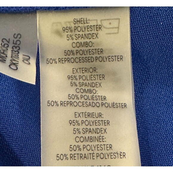 Calvin Klein Women's Royal Blue Blouse Sz M Flutter Sleeve - Picture 9 of 10